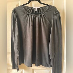 Derek Lam 10 Crosby Black Crew Neck Long Sleeve Top – XL